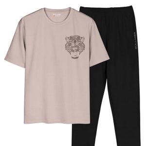 BULLMER Trendy Clothing Set with Oversized T-Shirt & Pants Co-ords for Men